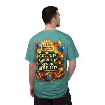 Custom Name & Age Birthday Crew T-Shirt – Personalized Group Shirt