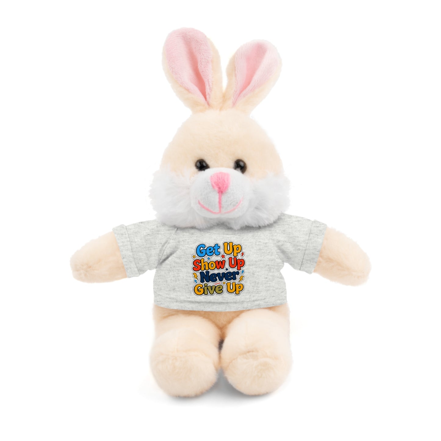 Stuffed Animals with Tee " Get Up Show Up Never Give Up"