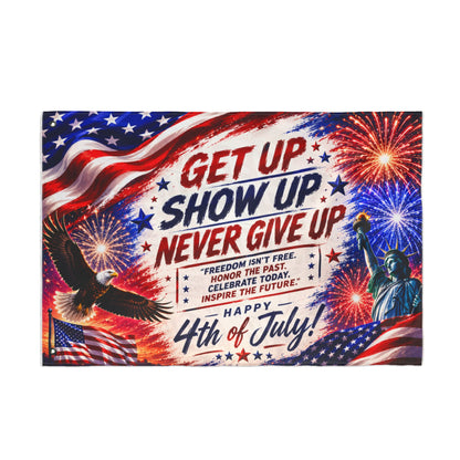 Patriotic 4th of July Double-Sided Flag | American Pride Outdoor Garden & House Flag | USA Independence Day Decor