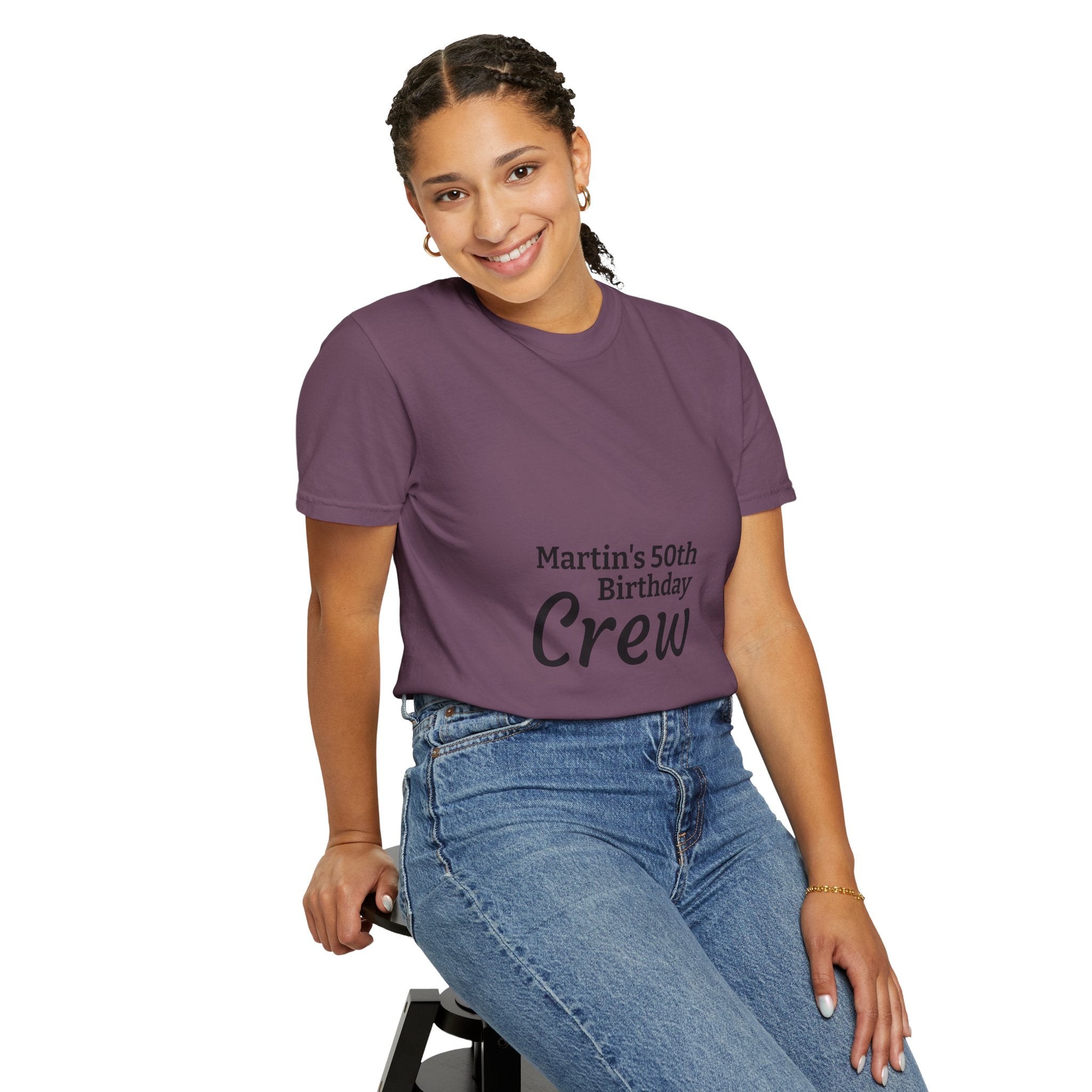 Custom Name & Age Birthday Crew T-Shirt – Personalized Group Shirt