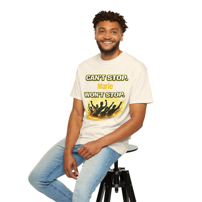 Custom Name Motivational T-Shirt – Can’t Stop. Won’t Stop.