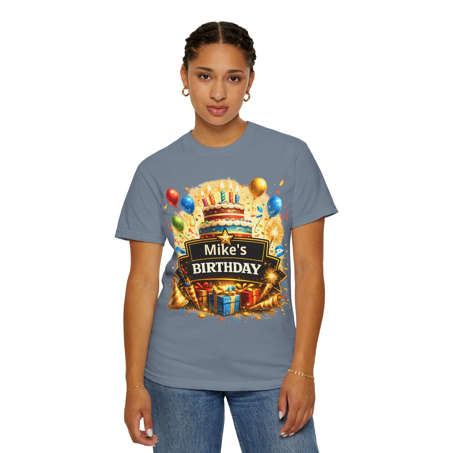 Custom Name Birthday T-Shirt – Get Up Show Up Never Give Up