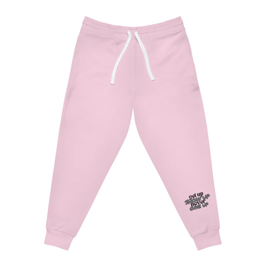 Elite Motivational UNISEX Joggers – Achieve in Comfort & Style (Light Pink)