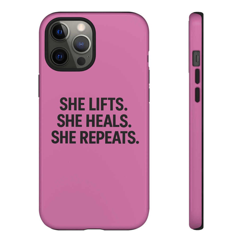 She lifts. She heals. She repeats. Tough Phone Cases