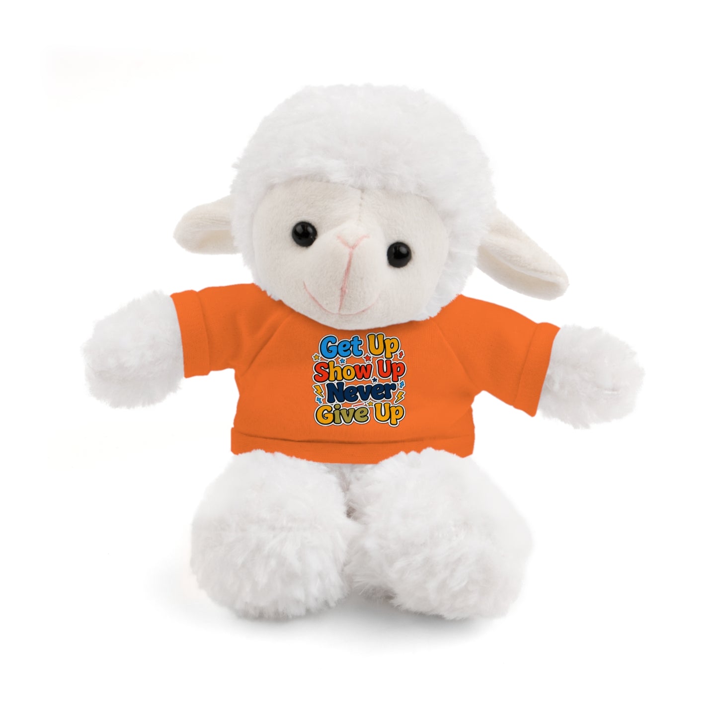 Stuffed Animals with Tee " Get Up Show Up Never Give Up"
