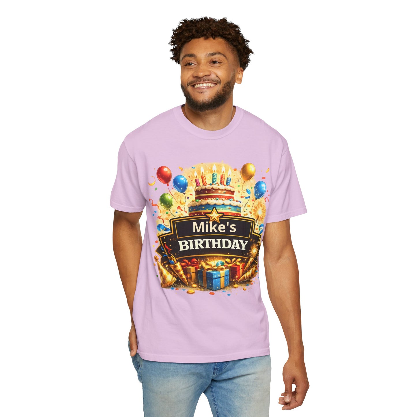Custom Name Birthday T-Shirt – Get Up Show Up Never Give Up