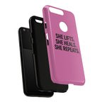 She lifts. She heals. She repeats. Tough Phone Cases