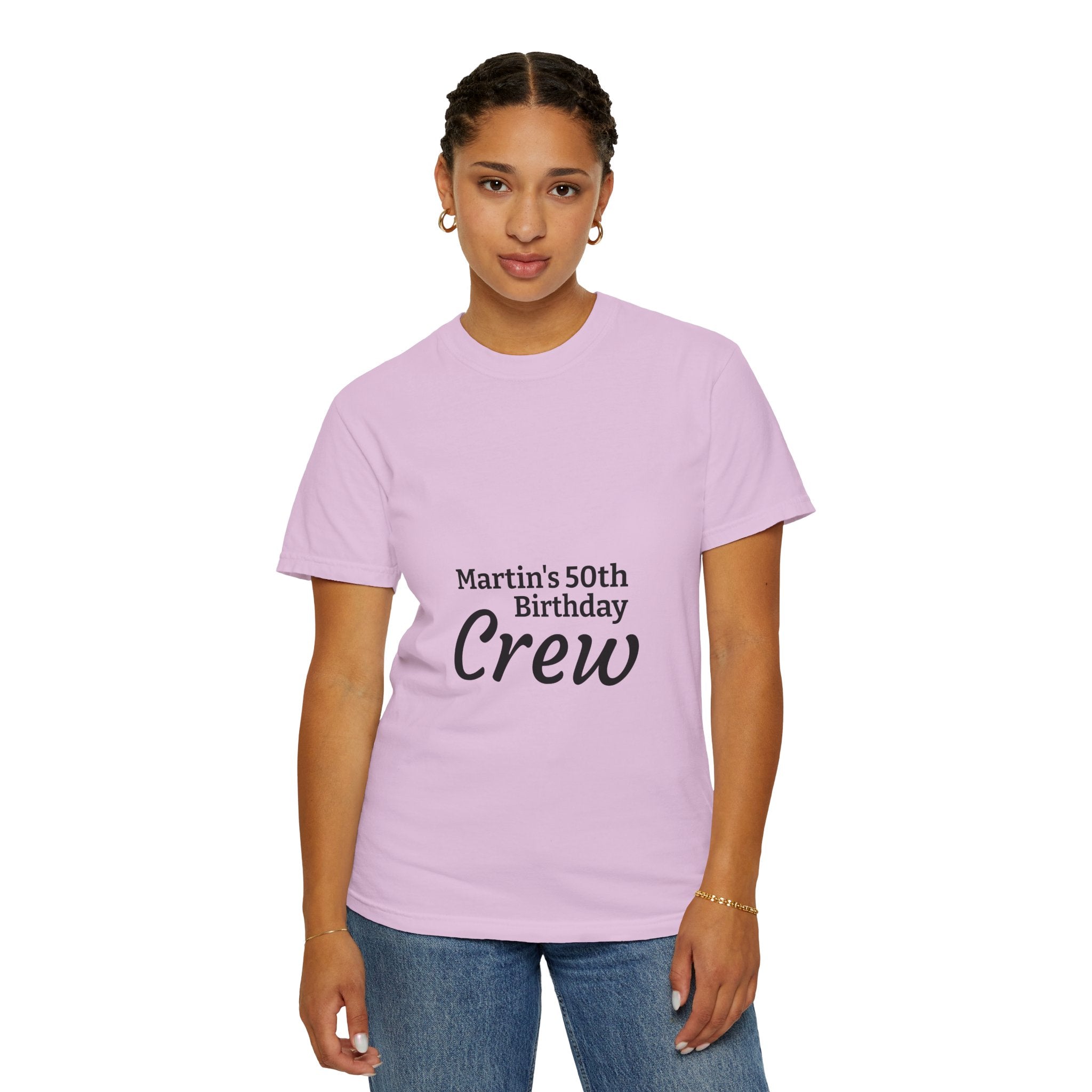 Custom Name & Age Birthday Crew T-Shirt – Personalized Group Shirt