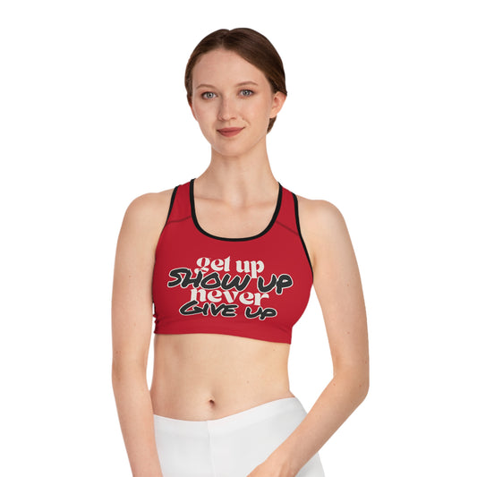 No Excuses Sports Bra – Train Hard, Stay Supported (Red)