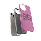 She lifts. She heals. She repeats. Tough Phone Cases
