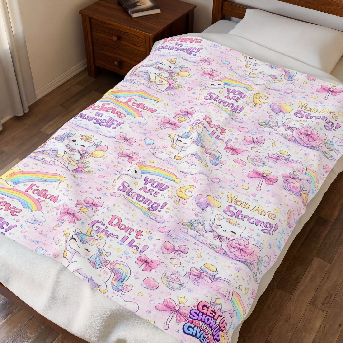 Kids Plush Velveteen Blanket – Ultra Soft Cozy Throw Blanket for Boys & Girls | Warm Lightweight Blanket for Bed, Nap Time & Gifts