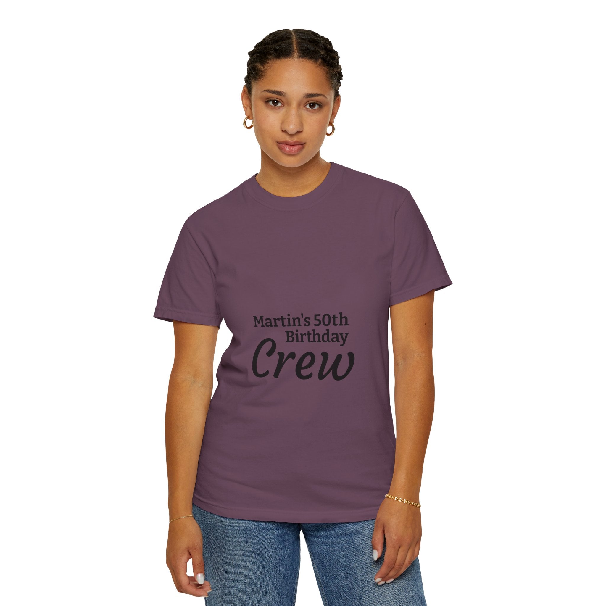Custom Name & Age Birthday Crew T-Shirt – Personalized Group Shirt