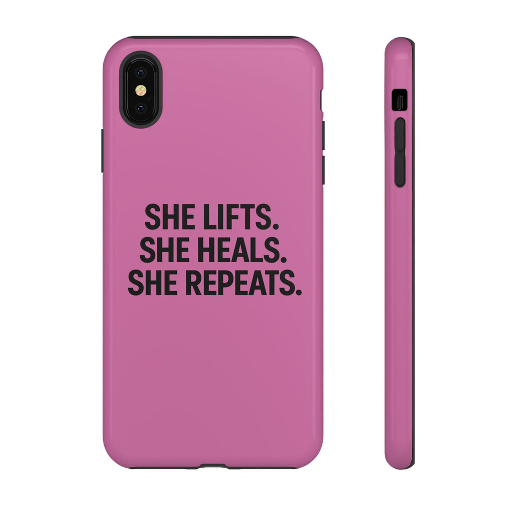 She lifts. She heals. She repeats. Tough Phone Cases