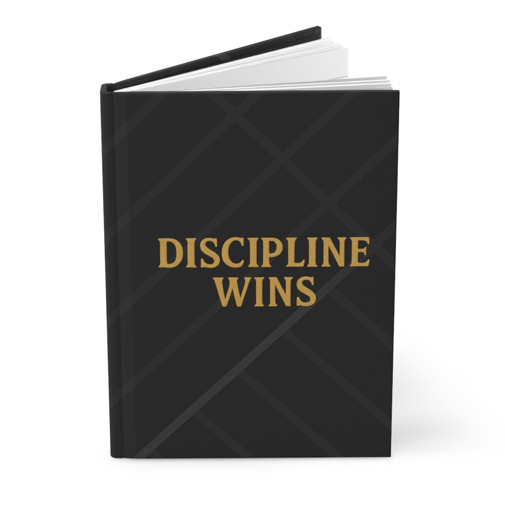 Discipline Wins Hardcover Journal. Matte