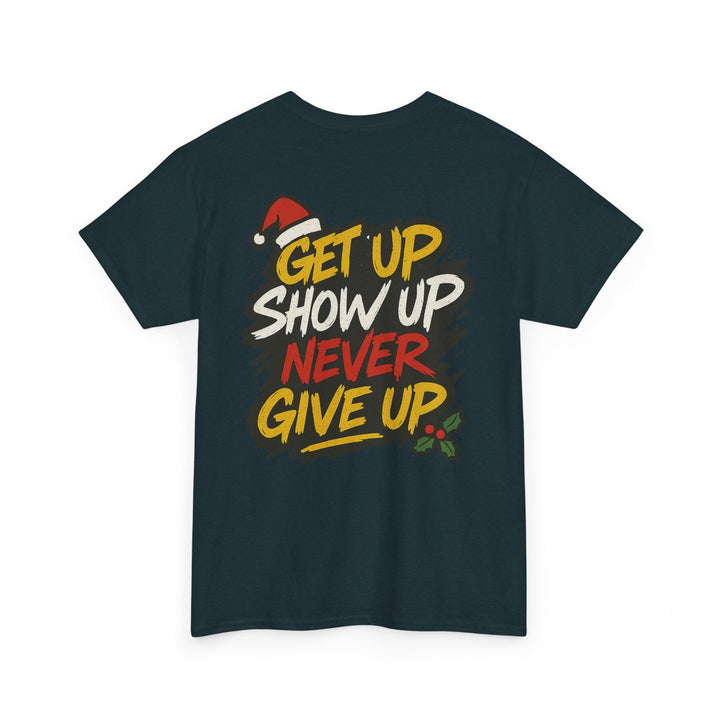 Santa Deadlifting. Unisex Heavy Cotton Tee