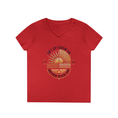 Women's V Neck-Strength in Motion