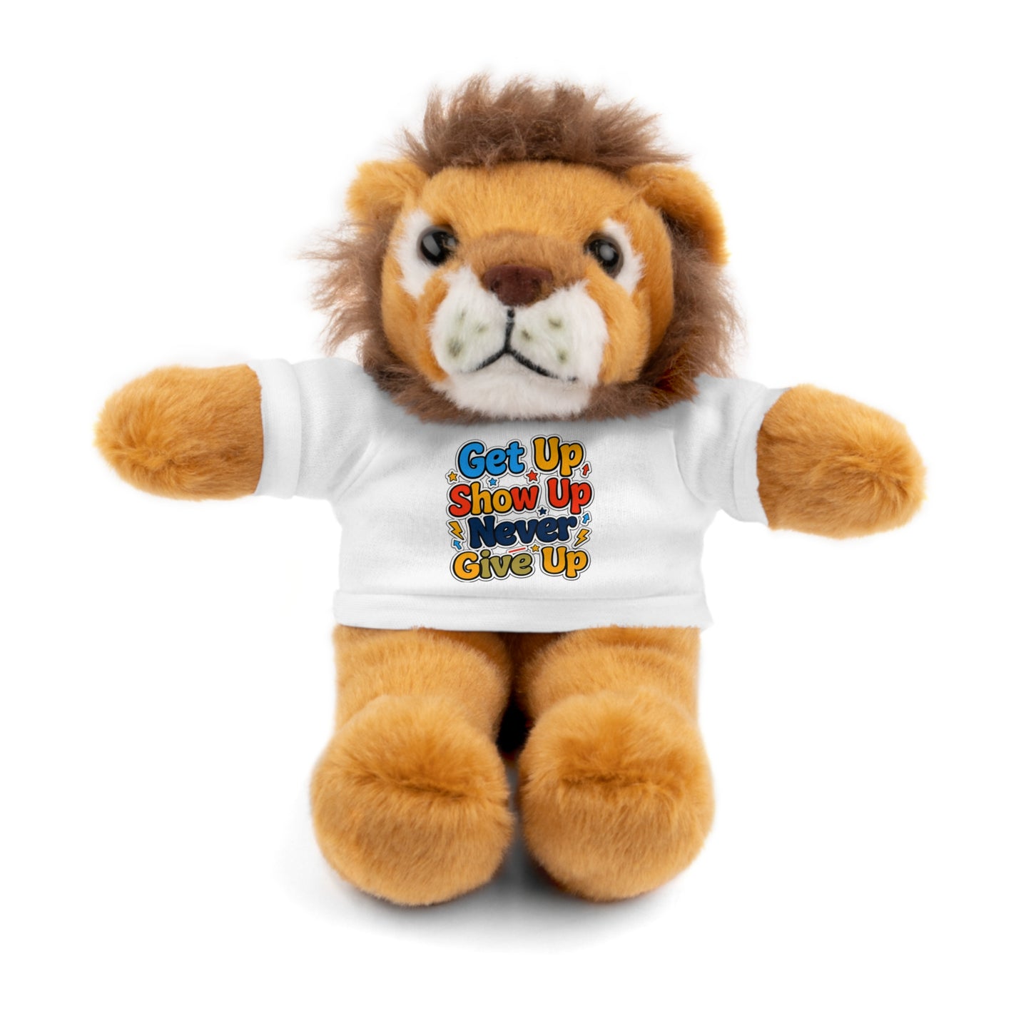Stuffed Animals with Tee " Get Up Show Up Never Give Up"