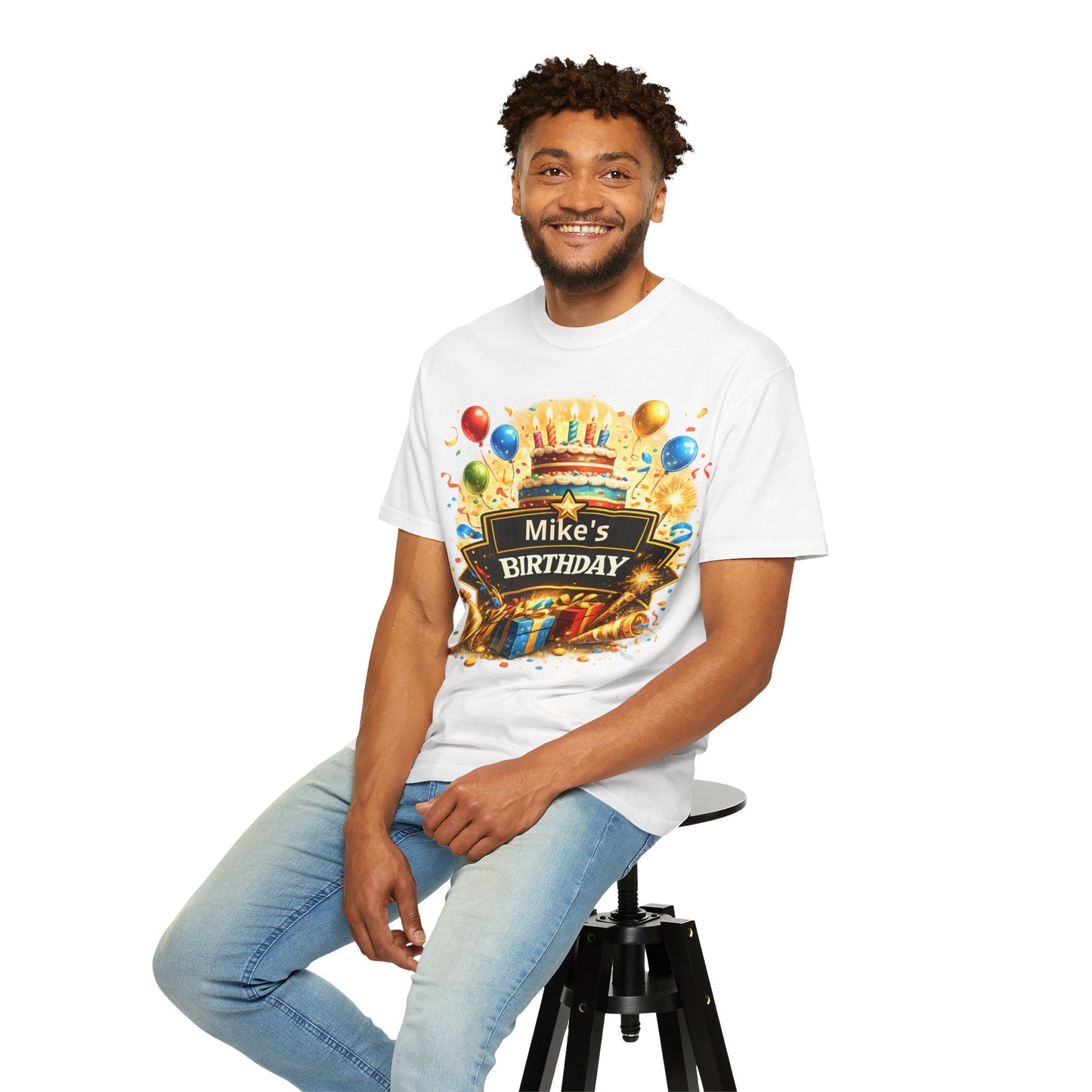 Custom Name Birthday T-Shirt – Get Up Show Up Never Give Up