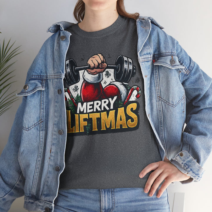 Merry Liftmas Unisex Heavy Cotton Tee
