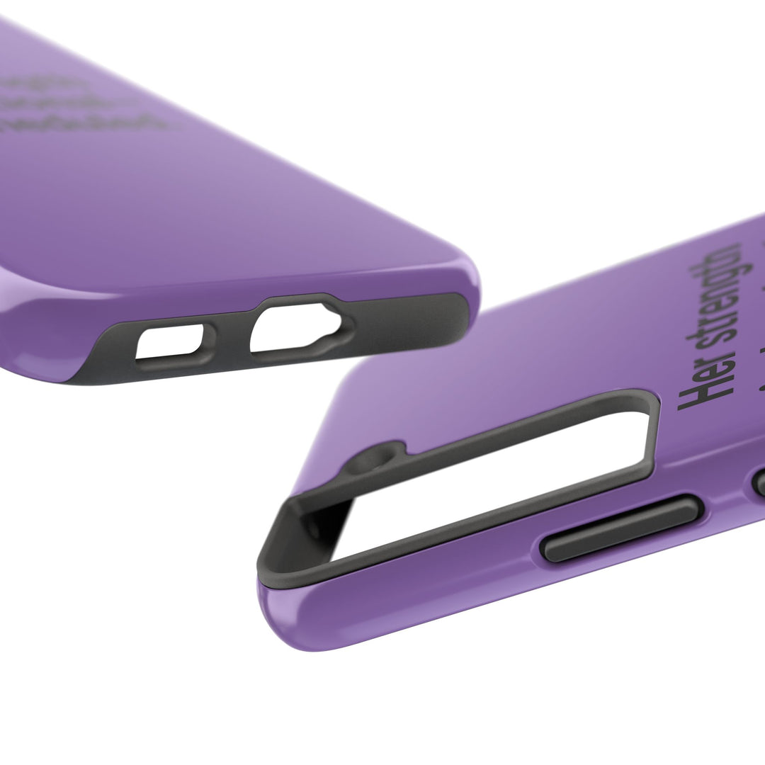 Her Strength isn't optional- it's scheduled. Tough Phone Case