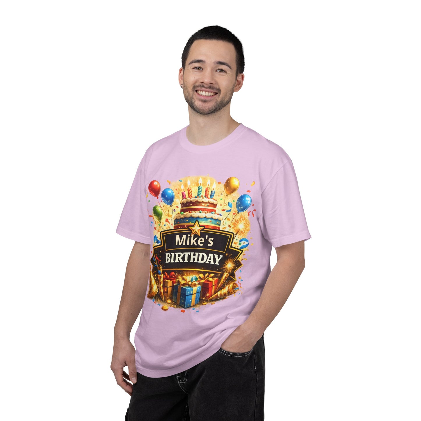 Custom Name Birthday T-Shirt – Get Up Show Up Never Give Up