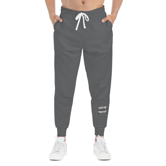 Elite Motivational UNISEX Joggers – Achieve in Comfort & Style (Graphite Heather)