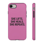 She lifts. She heals. She repeats. Tough Phone Cases