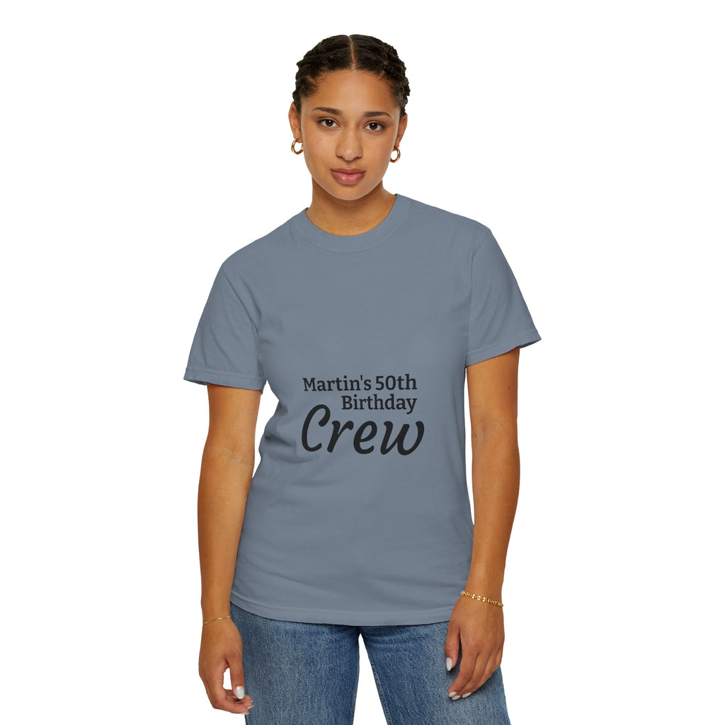 Custom Name & Age Birthday Crew T-Shirt – Personalized Group Shirt