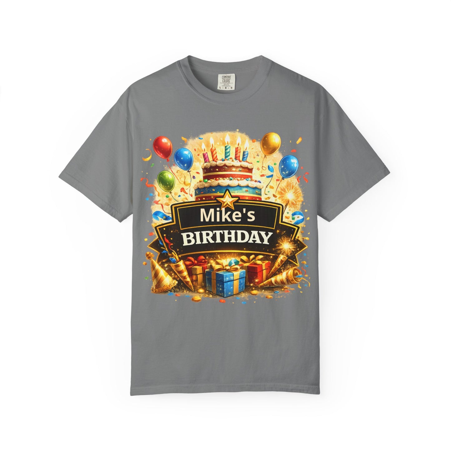 Custom Name Birthday T-Shirt – Get Up Show Up Never Give Up