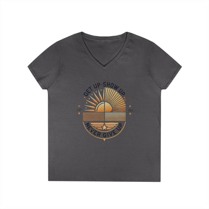 Women's V Neck-Strength in Motion
