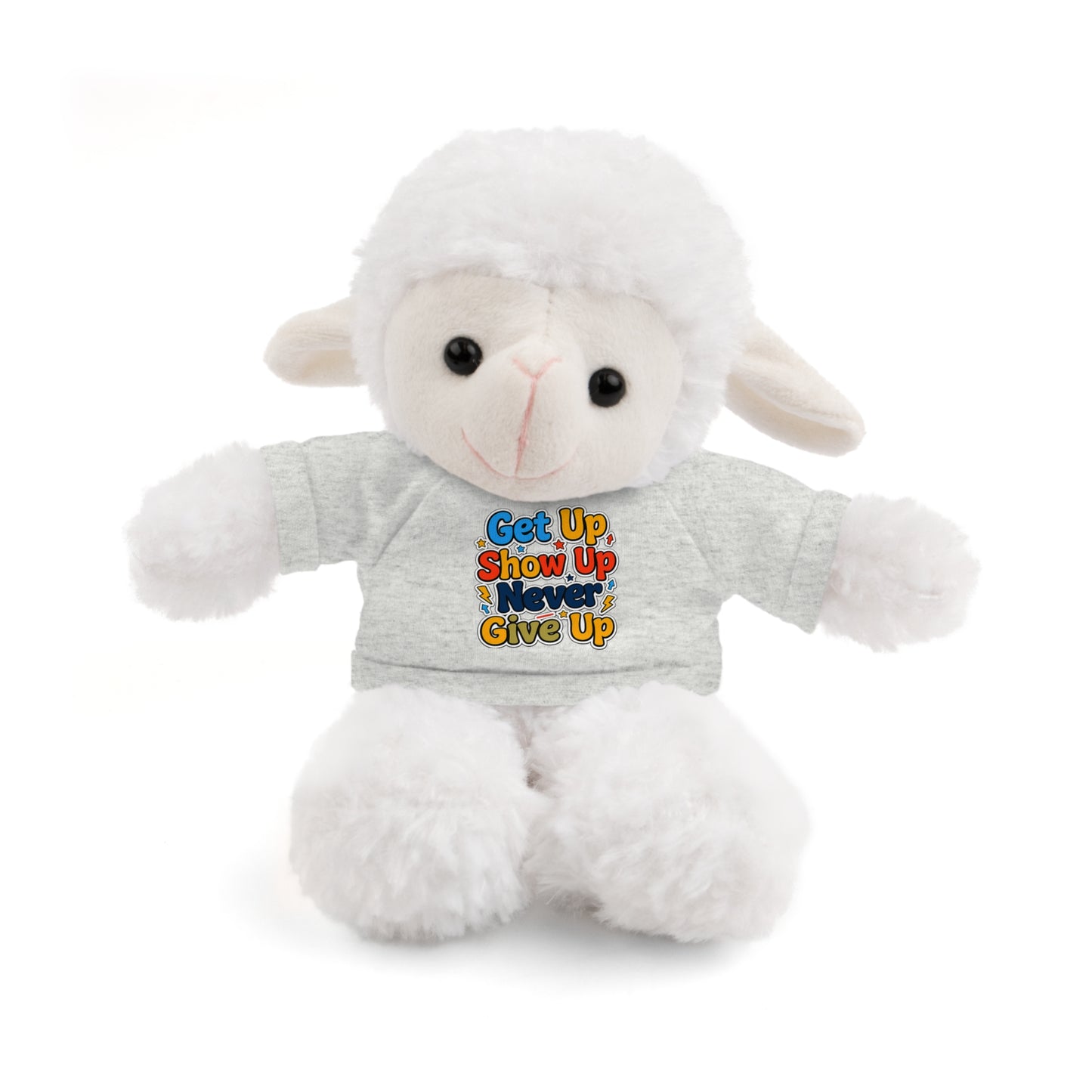 Stuffed Animals with Tee " Get Up Show Up Never Give Up"
