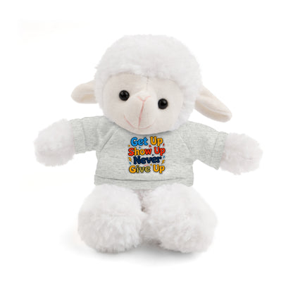 Stuffed Animals with Tee " Get Up Show Up Never Give Up"