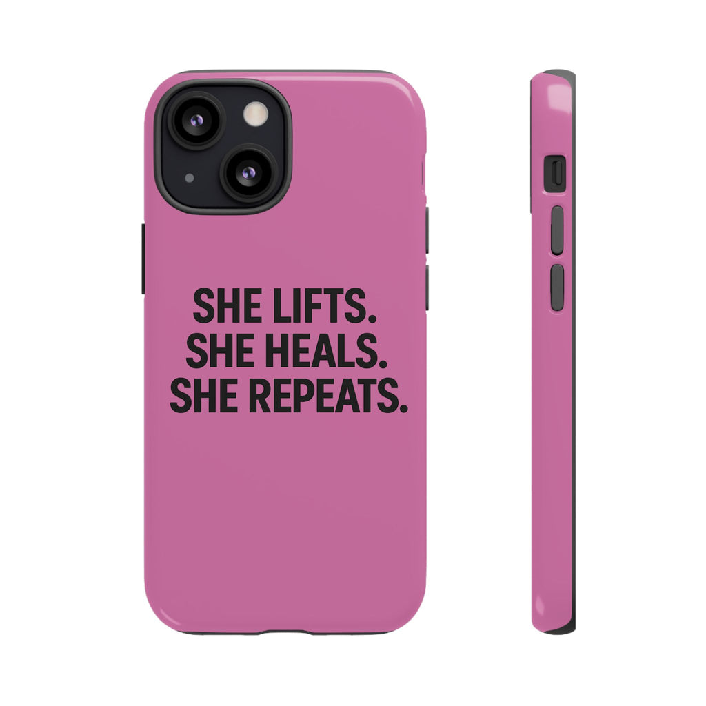 She lifts. She heals. She repeats. Tough Phone Cases