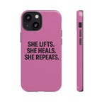 She lifts. She heals. She repeats. Tough Phone Cases