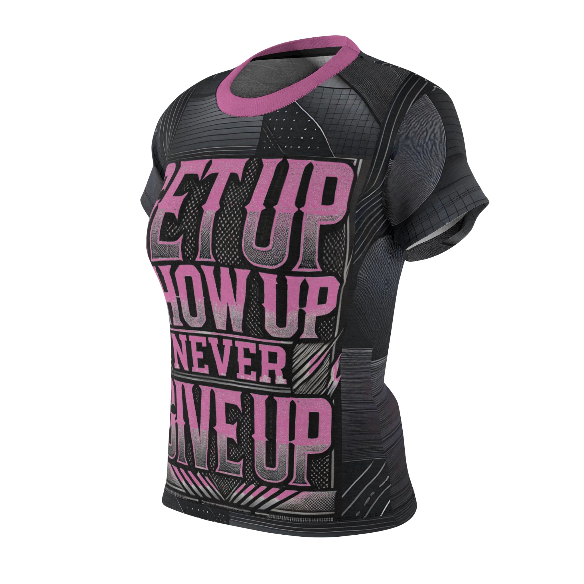 Women's Relentless Drive Tee – Get Up, Show Up, Never Give Up (Light Pink)