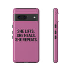 She lifts. She heals. She repeats. Tough Phone Cases