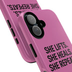 She lifts. She heals. She repeats. Tough Phone Cases