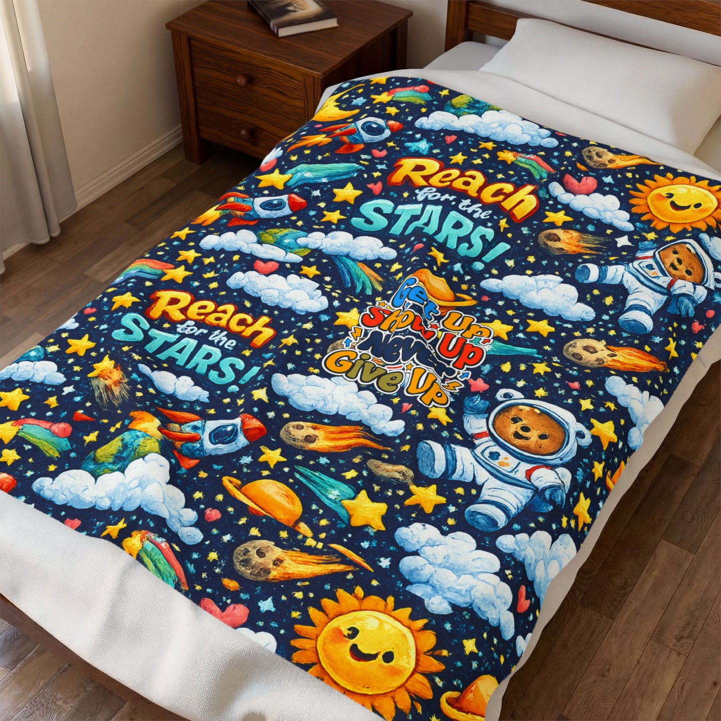 Kids Plush Velveteen Blanket – Ultra Soft Cozy Throw Blanket for Boys & Girls | Warm Lightweight Blanket for Bed, Nap Time & Gifts