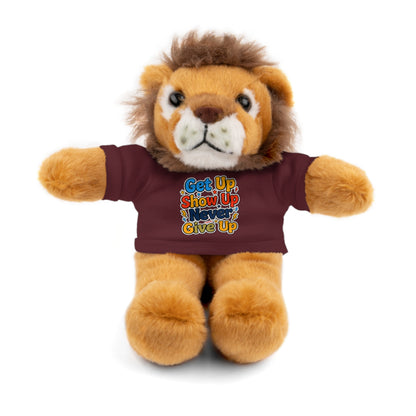 Stuffed Animals with Tee " Get Up Show Up Never Give Up"