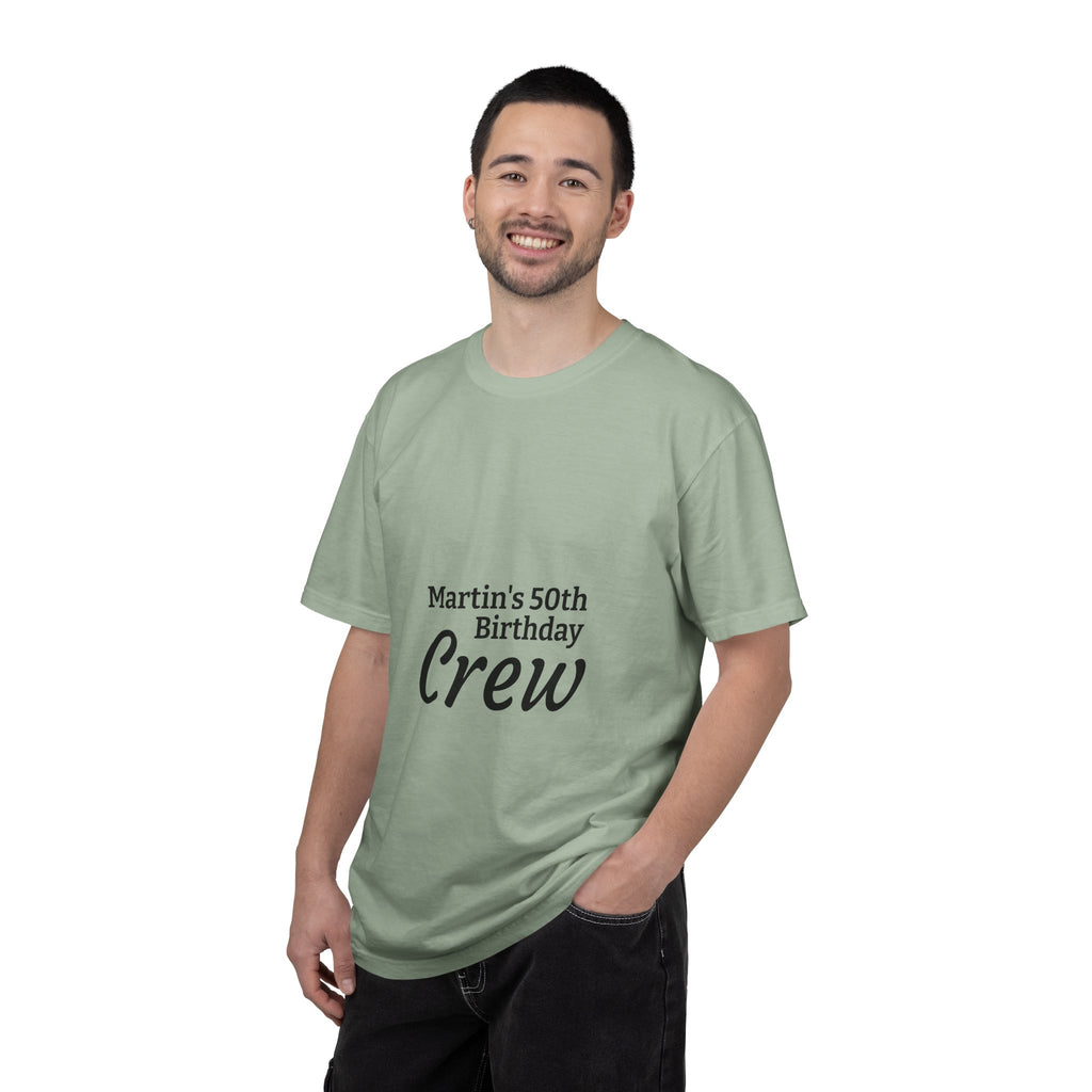 Custom Name & Age Birthday Crew T-Shirt – Personalized Group Shirt