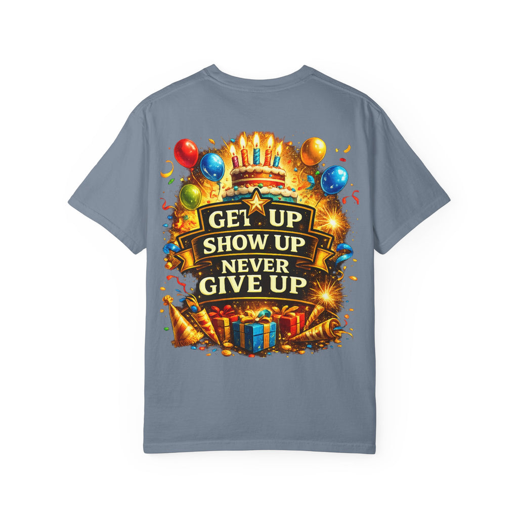 Custom Name & Age Birthday Crew T-Shirt – Personalized Group Shirt
