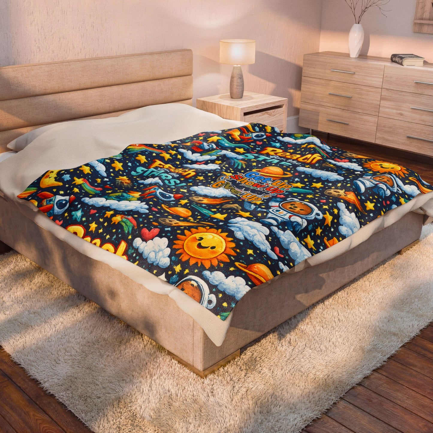 Kids Plush Velveteen Blanket – Ultra Soft Cozy Throw Blanket for Boys & Girls | Warm Lightweight Blanket for Bed, Nap Time & Gifts