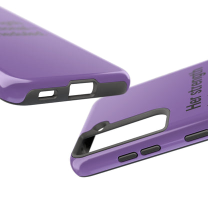 Her Strength isn't optional- it's scheduled. Tough Phone Case