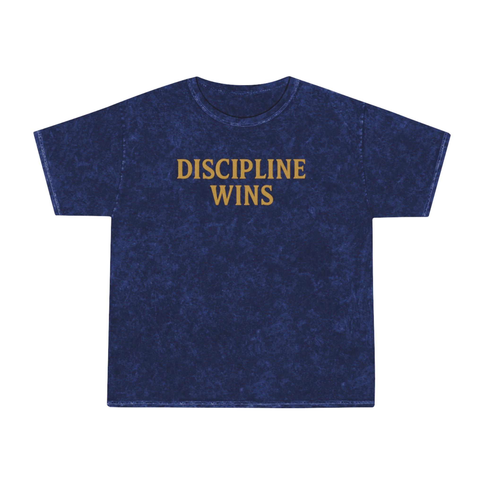 Discipline Wins. Unisex Vintage Mineral Wash Tee