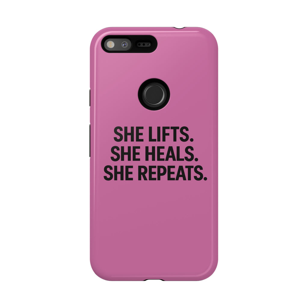 She lifts. She heals. She repeats. Tough Phone Cases