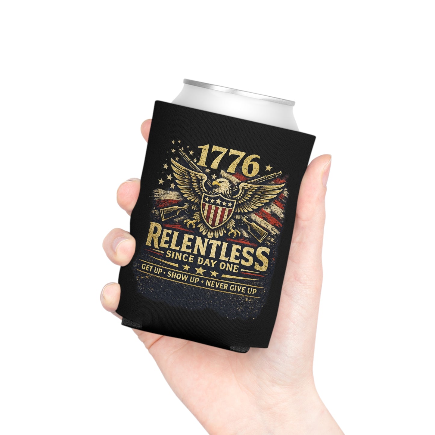 4th of July Can Cooler – Patriotic Drink Insulator for Independence Day, BBQs, Fireworks & Summer Parties