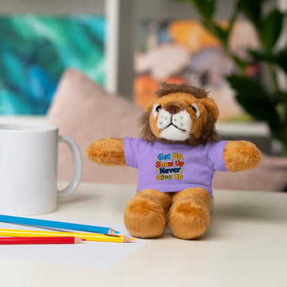 Stuffed Animals with Tee " Get Up Show Up Never Give Up"