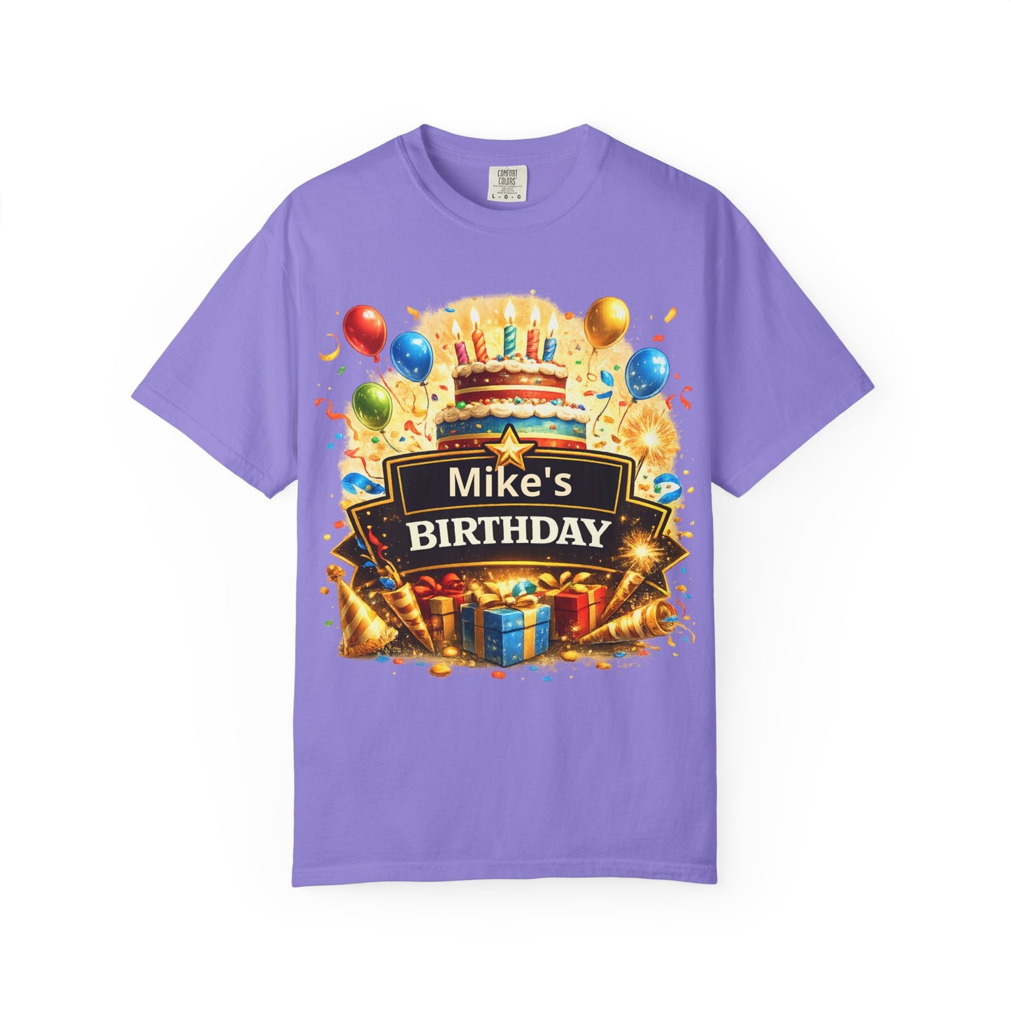 Custom Name Birthday T-Shirt – Get Up Show Up Never Give Up