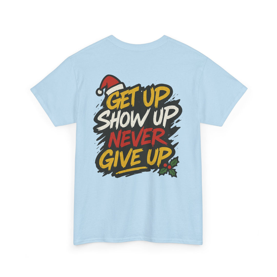 Santa Deadlifting. Unisex Heavy Cotton Tee