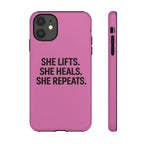 She lifts. She heals. She repeats. Tough Phone Cases